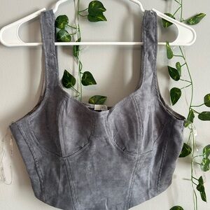 Gray Corset Top